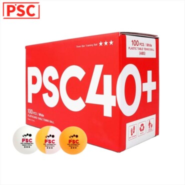  PSC 탁구공 S40+ 3성 ABS 100개입 연습용 레슨용 플라스틱볼