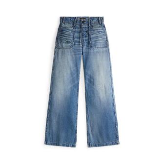 DOUBLE RL W RRL 리페어 인디고 와이드 레그 진(WMRRDNMN0920050400)