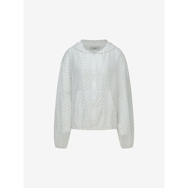 도트 프릴 후드 점퍼 (TKMAG2147)