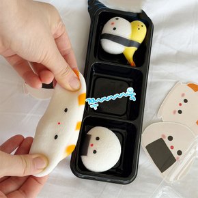 귀여운 초밥 스시 말랑이 스트레스볼 긴장 집중 고민 피젯 회사원 학생템 3종 세트 Sushi Soft Stress Ball