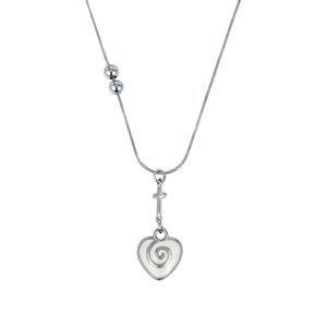 heartmaze necklace-white