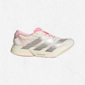 아디제로 아디오스 프로 4 남성 Running - Core White Silver Metallic Bliss Pink JQ4