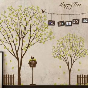 액자스티커_Happy tree