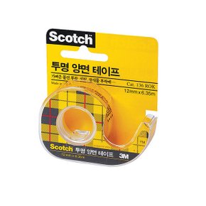 3M 스카치 투명양면테이프136/12mmx6.35M