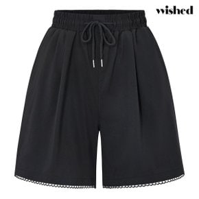 베이직 심플 레이스 밴딩 숏 팬츠 (WIDBPT004)