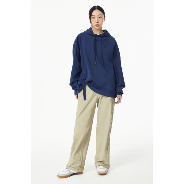 우븐 배색 워크 후드티셔츠 91U5122004051