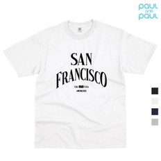 SAN FRANCISCO 옆트임 오버핏 남여공용 반팔 20수 4컬러