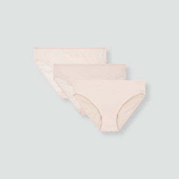 JAJU 25 S/S   여 코튼 핀스트라이프 힙허거 팬티 3매   J41N901218