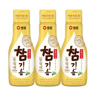 텐바이텐 샘표 참기름 일편단심 통참깨 참기름 200ml 3개