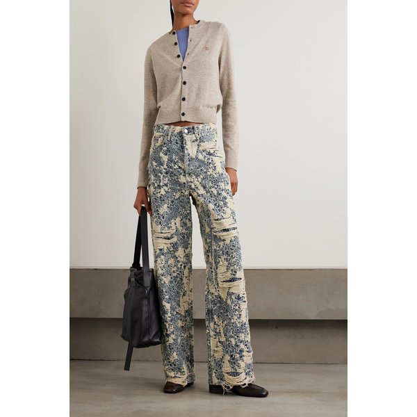 아플리케 울 야크 헤어 블렌드 가디건 46376663162964128