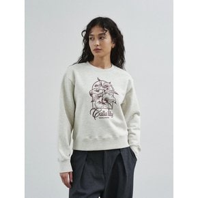 Calla lily Sweatshirt heather oatmeal