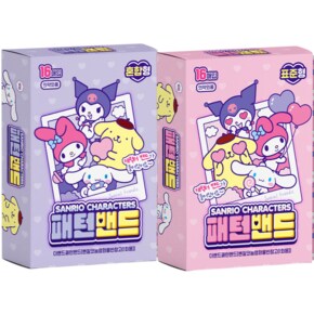 밴드 시나모롤 쿠로미 마이멜로디 폼폼푸린 반창고 캐릭터 키즈 상처밴드 표준형 혼합형 16매
