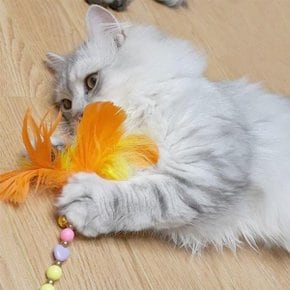 [리은상점] 고양이 방울 깃털 막대 장난감