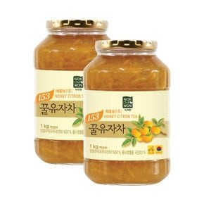 메가커피 녹차원 꿀유자차 1kg 2개세트