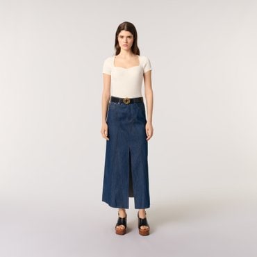 마쥬 [시즌오프 30%] 스윗하트 리브드 니트 탑