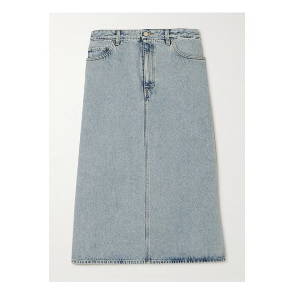 데님 미디 스커트 블루 1647597339494967