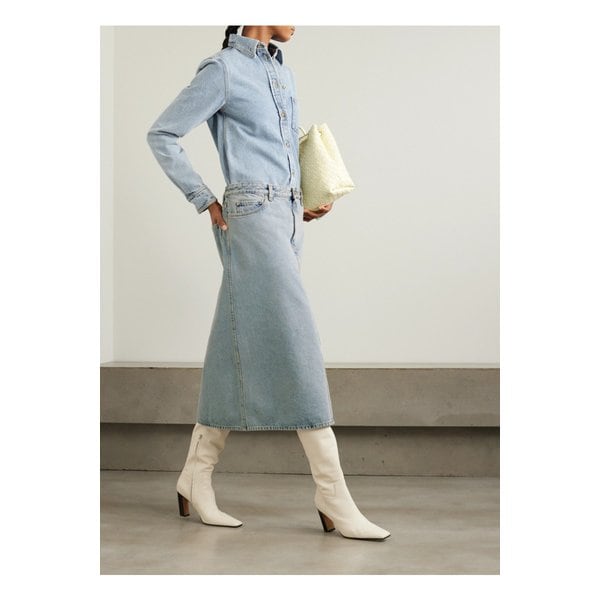 데님 미디 스커트 블루 1647597339494967