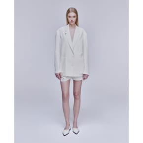 [파주점] [송지오우먼]송지오 투버튼 코쿤 자켓 화이트 WH3JK322WH