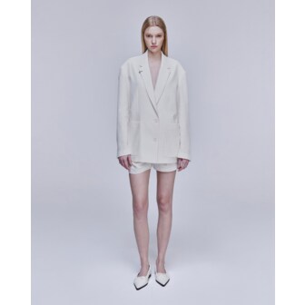 송지오 [파주점] [송지오우먼]송지오 투버튼 코쿤 자켓 화이트 WH3JK322WH