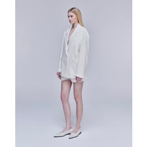 [파주점] [송지오우먼]송지오 투버튼 코쿤 자켓 화이트 WH3JK322WH