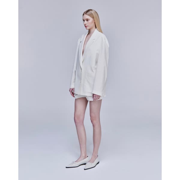 [파주점] [송지오우먼]송지오 투버튼 코쿤 자켓 화이트 WH3JK322WH