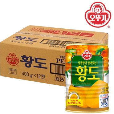  오뚜기 황도(반절) 400g 12개