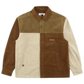 브라우니 컬러블록 코듀로이 패딩 셔켓 K6423LPJ92BEI
