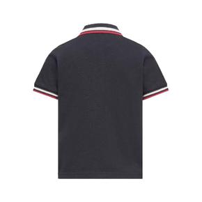 몽클레어 L19548A000128496W 778 NAVY TRICOLOUR TRIMMED COTTON PIQUE POLO SHIRT