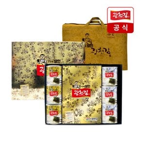 [4+1][광천김] 3대째 달인 고급 선물세트 4호 (전장5봉+캔김6캔)