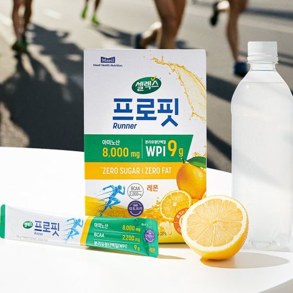 [본사직영] 프로핏 러너 레몬 스틱 2박스(15g x 20개) / 아미노산 8,000mg 고함량 & WPI 100% 9g