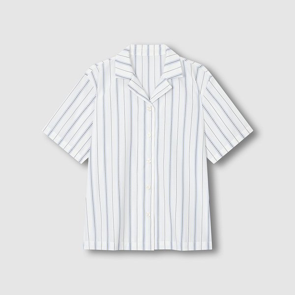 여 스트라이프 반팔 10부 파자마 세트 J216201083002