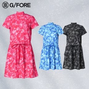 골프웨어 여성용 모크넥 반팔 원피스 속바지세트 073213552