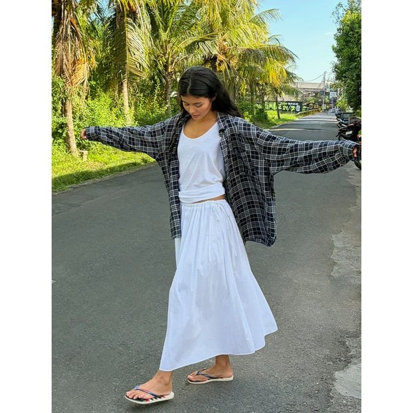 Airy Summer Flare Skirt (3color)
