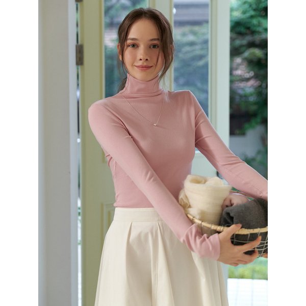 [리퍼브] Of turtleneck t-shirt (pink)