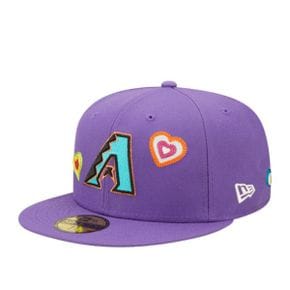 5372387 New Era 59Fifty MLB Arizona Diamondbacks C/S Hearts Fitted Pink Bottom 60288219