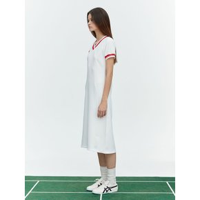 STRIPE TRACK RIP JERSEY ONEPIECE_WHITE