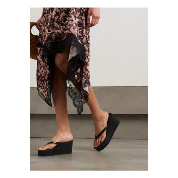 이더리아 Pvc 웨지 플립플랍 블랙 46376663162863513