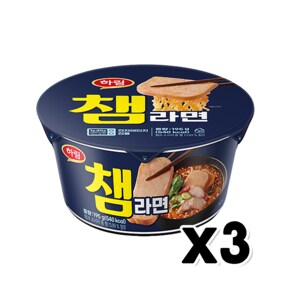 하림 챔라면 컵용기면 195g x 3개