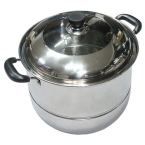 키친플라워 편리한 찜솥 스텐 찜기 찜냄비 찜통 2단 32cm