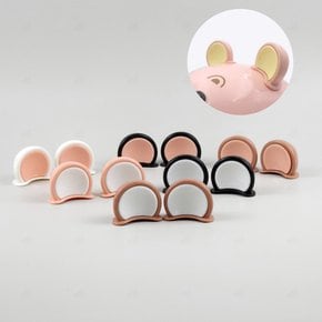 헬멧 귀 장식 오토바이 귀여운 헬멧장식 둥근 악세사리 용품 하이바 고양이귀 스키 쌍 사이클링