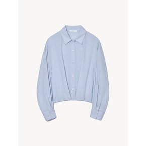 BOTTOM SHIRRING SHIRT_LIGHT BLUE