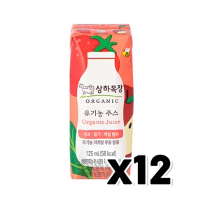 매일 상하목장 유기농주스 사과딸기케일 팩음료 125ml x 12개