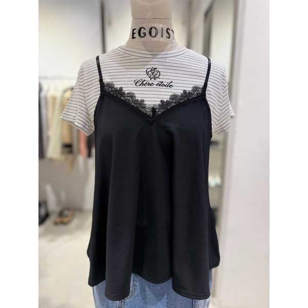 [여주점] 뷔스띠에 포인트 자수 티셔츠  ES2JT305