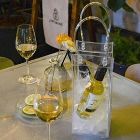 와인 쿨러 칠러 pvc 투명 칠링백 아이스 얼음 버켓 샴페인 맥주 포도주 칠링
