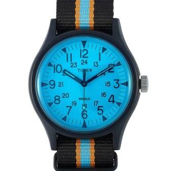 이스퀘어 3986028 Timex MK1 Aluminum California 40 mm Blue Dial Watch TW2T25400