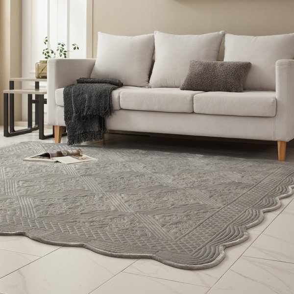 [애끌리아] 세인트 HR 장모 극세사 목화솜 자수 퀼팅 카페트(120x205)