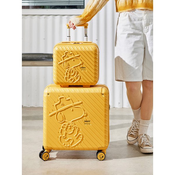 피너츠 X 큐랑 시애틀 스누피 기내용 미니캐리어&미니백 세트