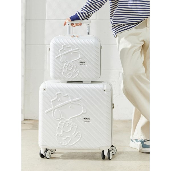 피너츠 X 큐랑 시애틀 스누피 기내용 미니캐리어&미니백 세트