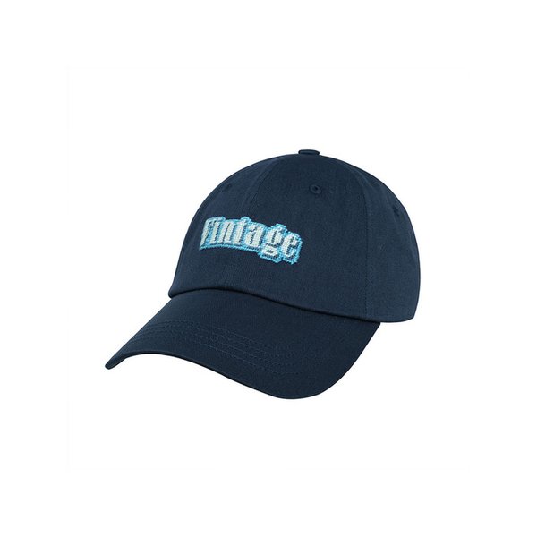 VINTAGE NEEDLEPOINT HAT - NAVY