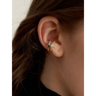 타티아나 [silver925] CZ Point Cubic Earcuff_EC1708